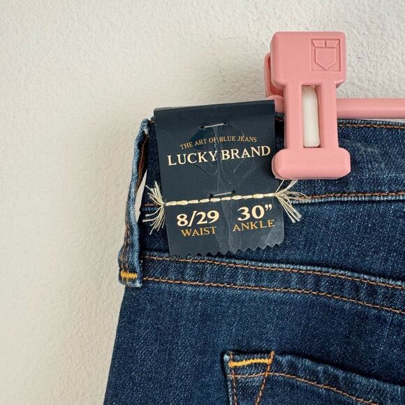 NWT Lucky Brand Sofia Boot Cut Solid Wash Blue Jeans Size 8 / 29 Ankle 30” - Picture 4 of 7